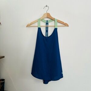 Nike Dri-FIT Women’s Elastika Tank in Blue & Green | Used | S